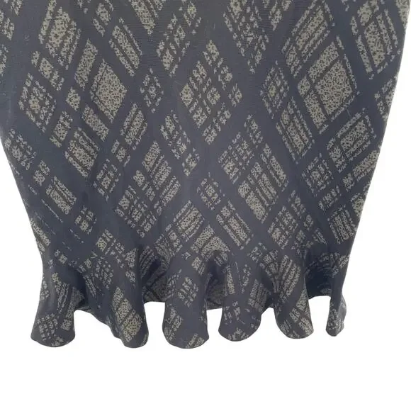 Nina Leonard Curvy Ruffle Hem Sweater Dress Small Dark Academia Witchy Dark Y2K - Picture 4 of 10